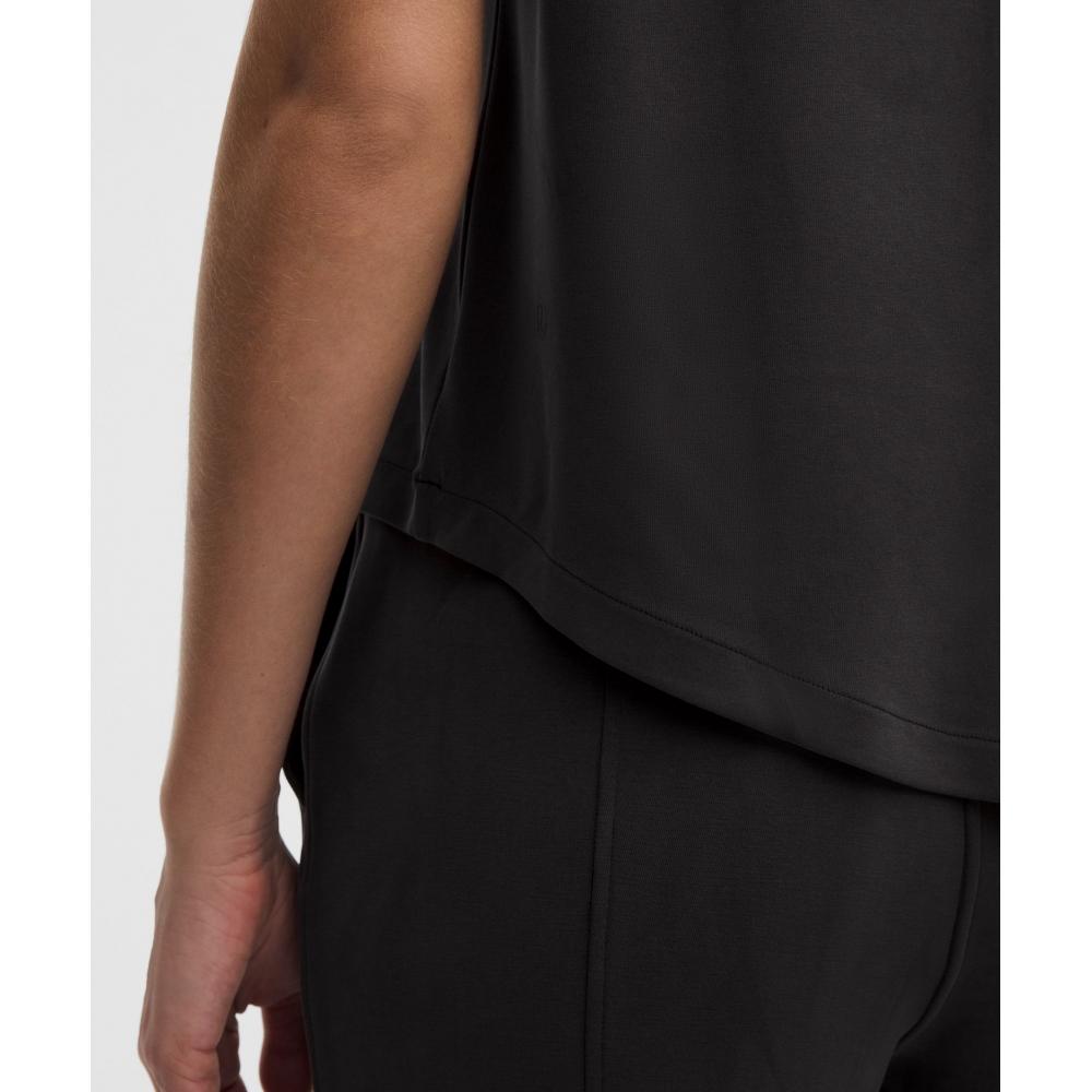 Lululemon Drapey Softstreme Boatneck Short Sleeve Shirt Black