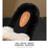 Thick bottom fluffy slippers women's outdoor wear new niche design sense winter home cotton mop non-slip women