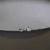 925 Sterling Silver French Simple Sparkling Crystal Stud Earrings Women Light Luxury Temperament Wedding Party Jewelry Gift