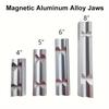 Aluminum Alloy Bench Vise with V-shaped Jaws and Magnetic Protective Pads