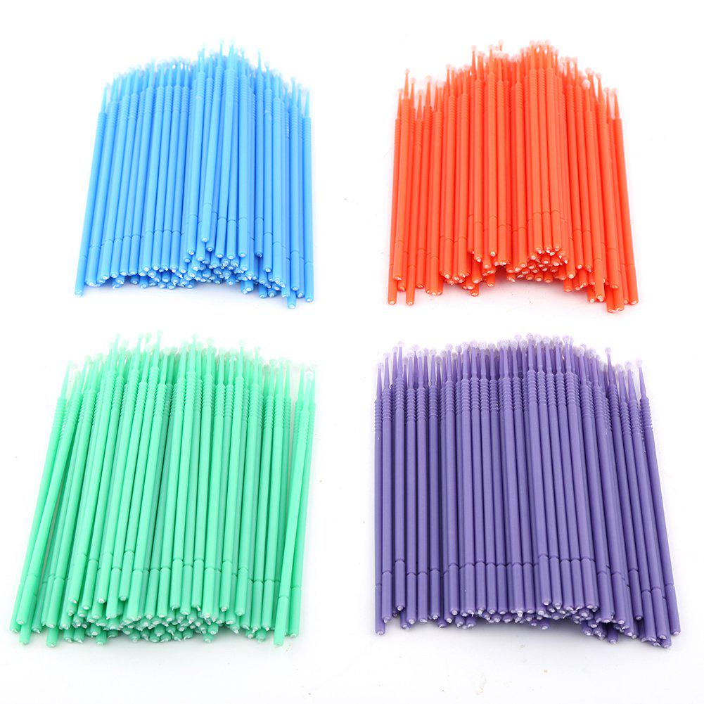 400 pièces Cotons-tiges Dentaires Colorés Jetables Micro-Brosseurs Applicateurs Matériaux Dentaires blue