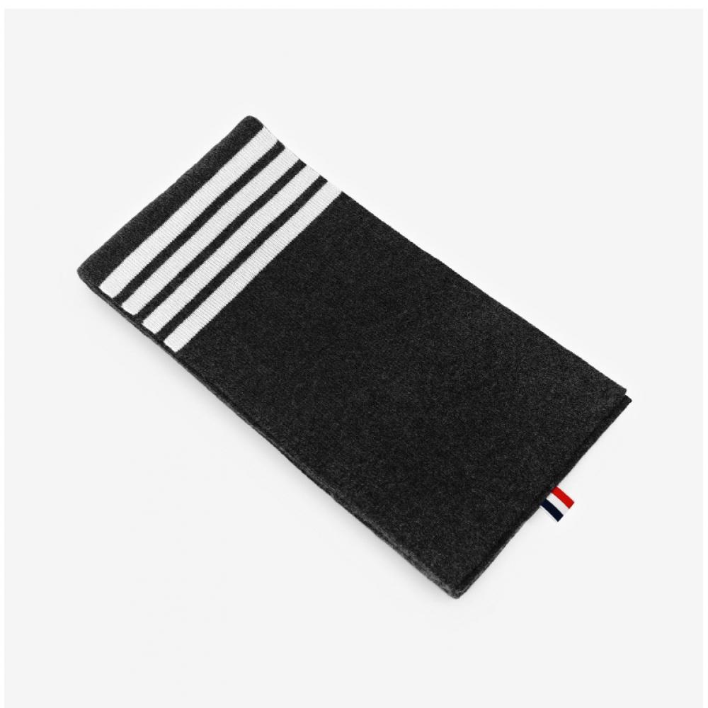 Tom Brown Mks026a 00011 025 4 Bar Stripe Three Line Tab Cashmere Muffler