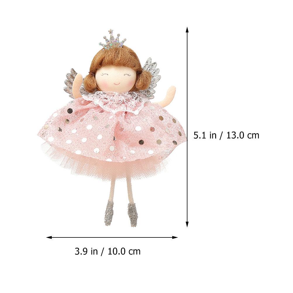 

1Pcs Christmas Angel Pendant Hanging Decoration Cute Festival Ornament Xmas Tree Party Accent Creative Holiday Ornament рожевий