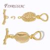 2/4Pcs 18K Gold Plated Toggle Clasps For Jewelry Making Supplies,Brass OT Clasp Connector For Bracelets Findings DIY