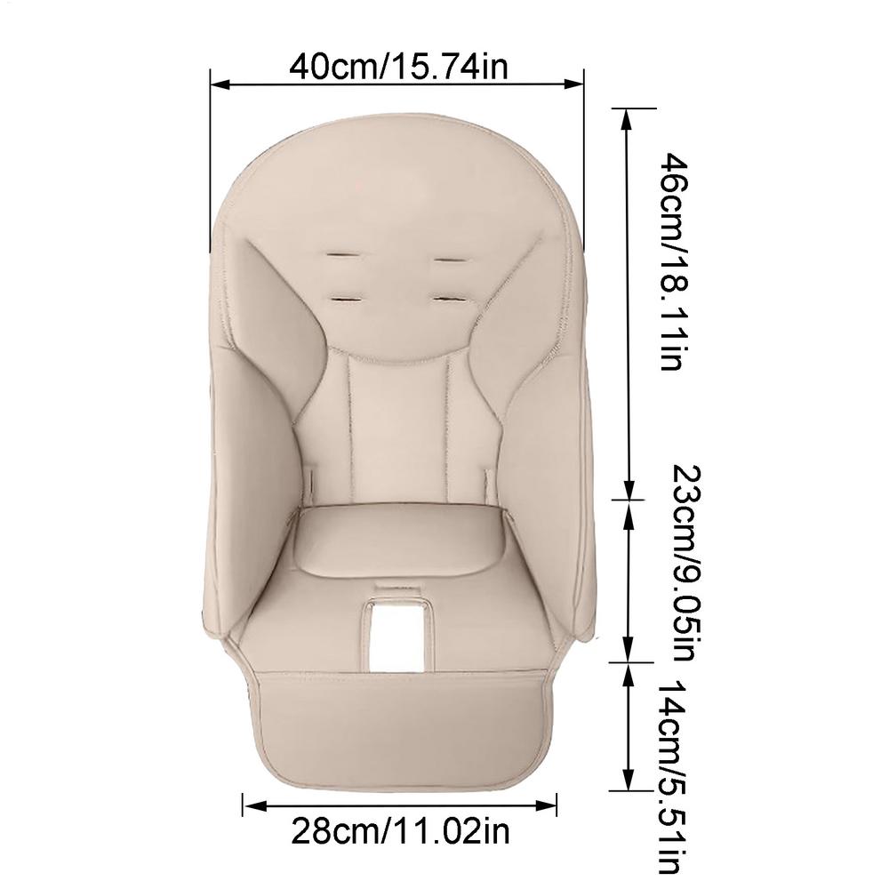Baby Stroller Leather Cushion PU Composite Sponge Pad Baby Dining Chair Seat Cover Soft Breathable Replacement Chair Case Mat