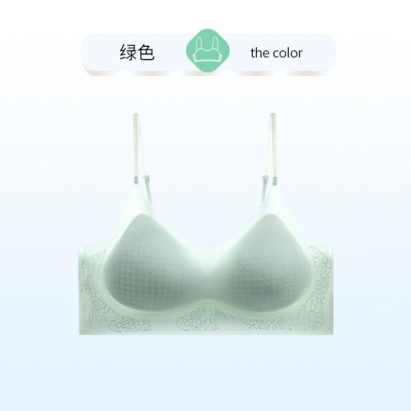 

Patterned ice silk underwear women gather and support secondary breasts anti-sagging 7A bacteriostatic and breathable ultra-thin steel-rimless xl [recommendation 70-75kg abc] зелений