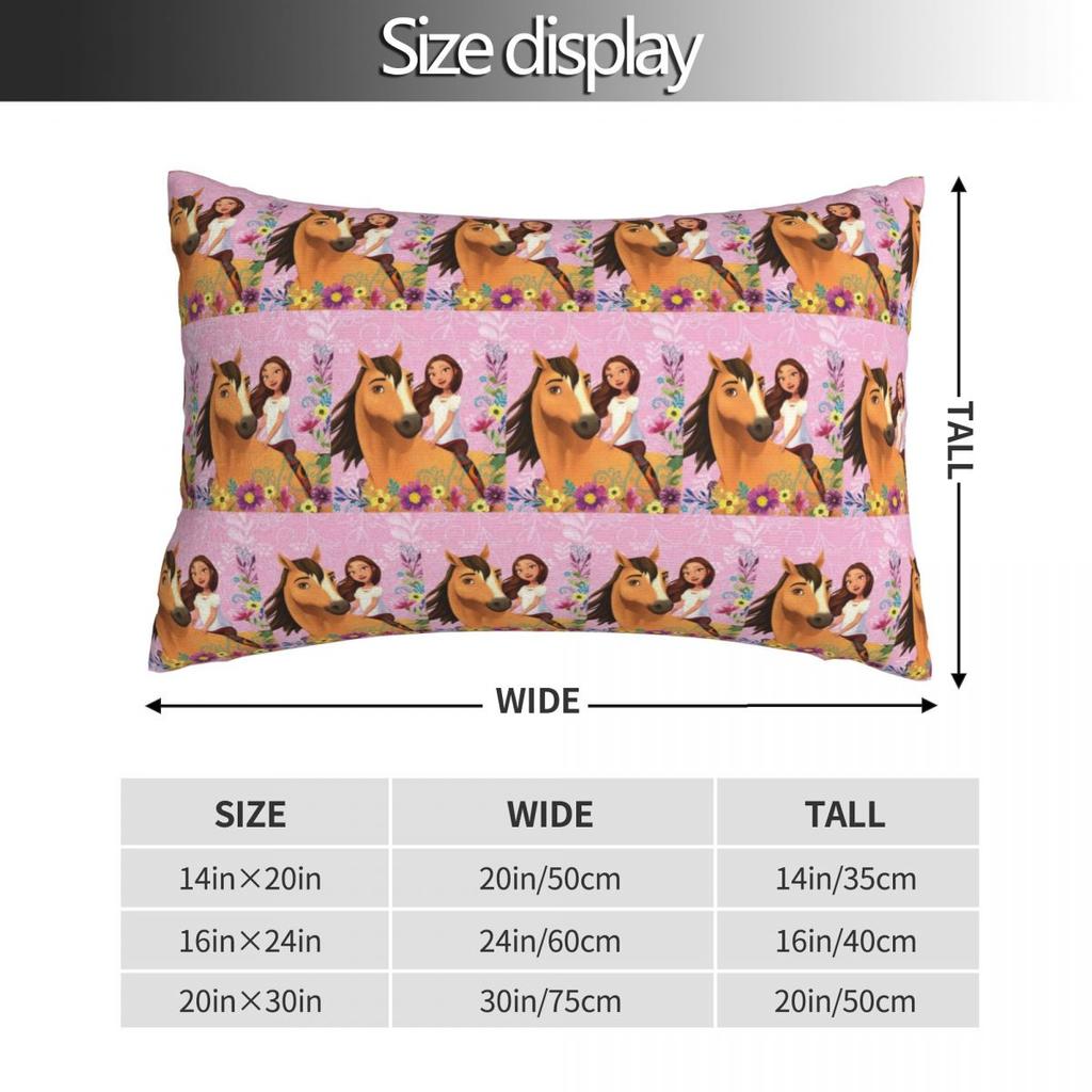 Spirit Riding Free Rectangle Pillowcase Cushion Cover Decorative Bedroom Bed Home Comfort Throw Pillow
