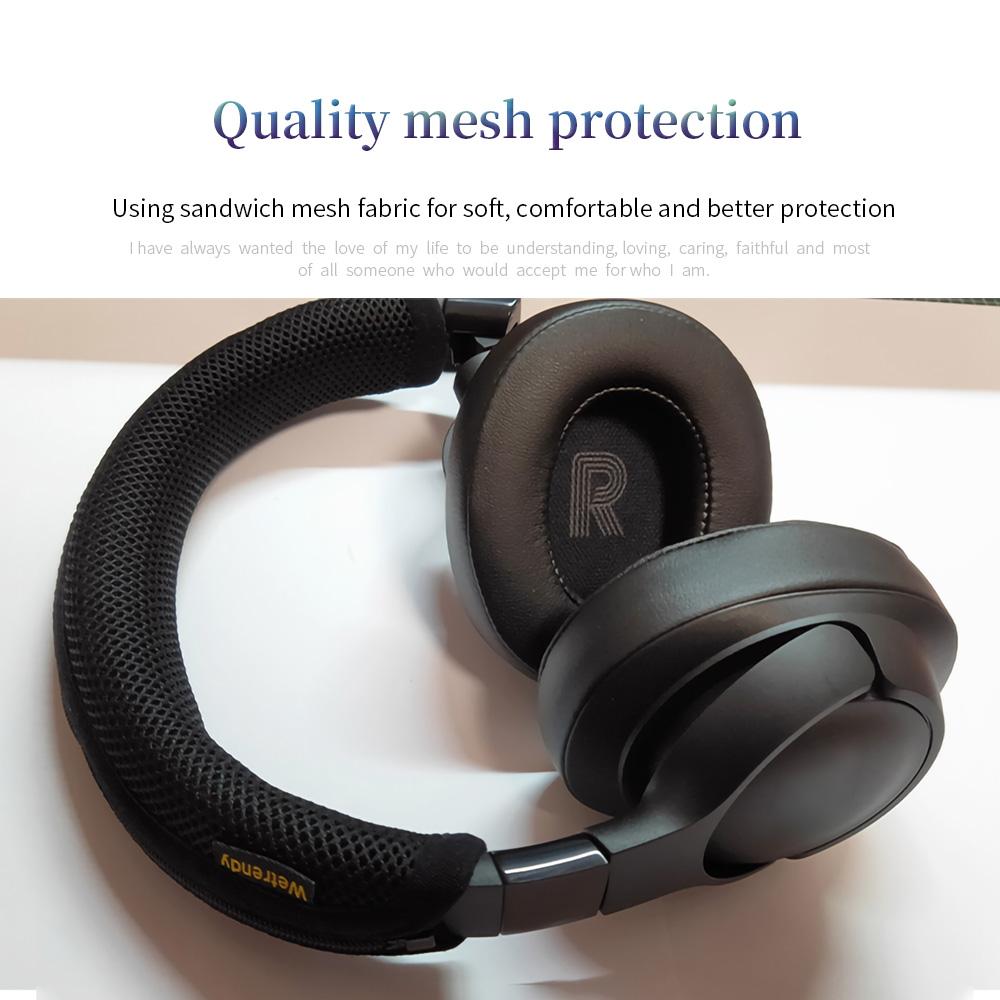 YAYINCC Quality Headphone Head Beam Cover for JBL TUNE770NC Headphone Zipper knitted fabric headband protective cover