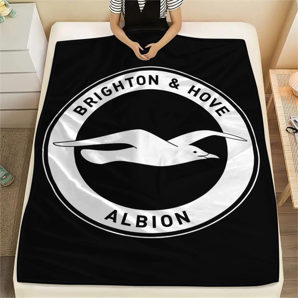 1PC Brighton Print Flannel Blanket, High quality All Seasons, Home Decor, Warmth and Comfort, Perfect for Christmas Gifts