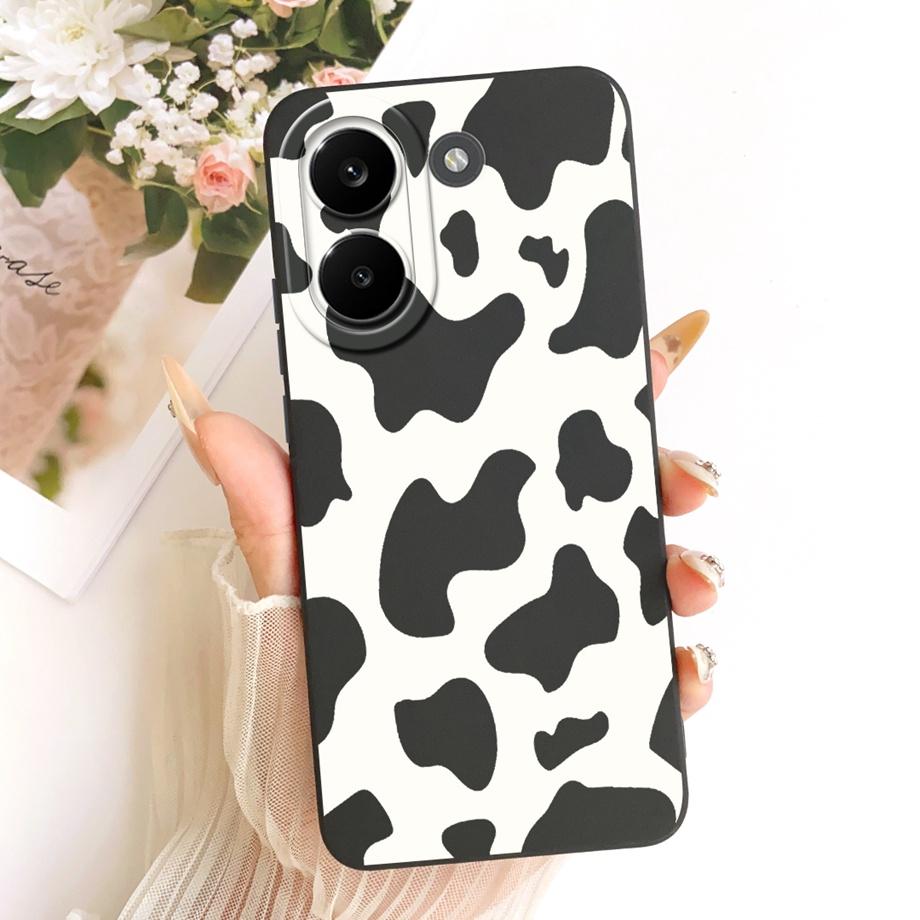 Soft Silicone Funda For Xiaomi Poco X8 Pro Max Redmi Turbo 5 Max Phone Case Vintage Starry Cherry Bow Printed Daisy Bumper