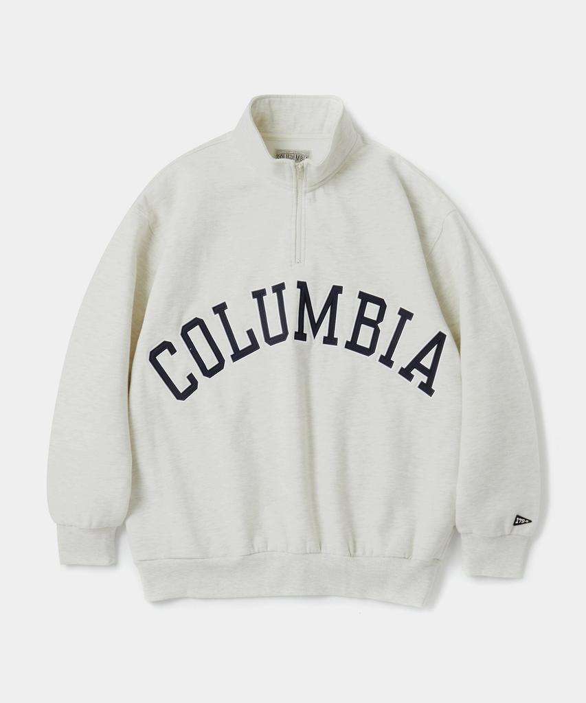 COLUMBIA UNIVERSITY Cu Big Arch H/Fleece H/Zip Sweatshirts Oatmeal