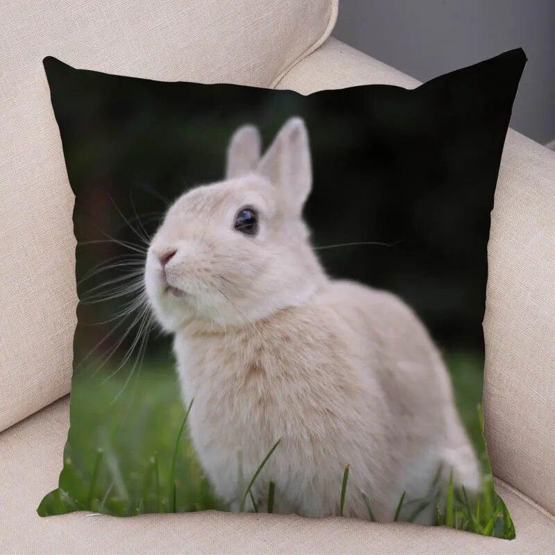 Sofa Car Home Decor Cute Rabbit Cushion Cover Bedroom Living Room Pillowcase Pet Animal Pillowcase