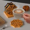 Food Grade Silicone Spiderweb Cup Mats Mold Heat Resistant Coaster Rack Mould For Halloween Home Decoration