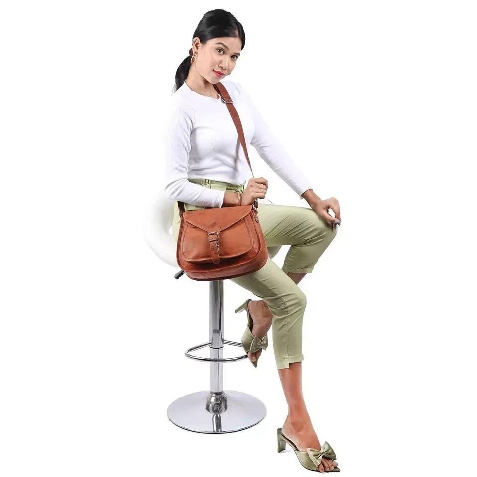 Vintage Real Leather Women's Casual Tote Purse Satchel Crossbody Sling Bag Retr