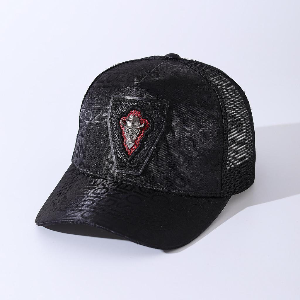 Skull Label Graffiti Baseball Cap Men'S Ladies Cap Spring Summer Mesh Cap Fashion Hat