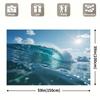 1pc Ocean Wave Surf Wall Tapestry Polyester 100 Art Deco Banner Multipurpose Room Decor Universal Holiday Festive Decoration