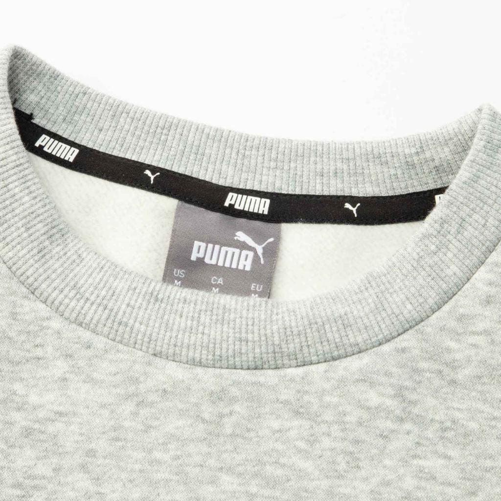 Puma Elevated Crewneck Pullover Warm Fleece Casual Round Neck Sweatshirt Men Sweatshirt Light-Heather-Gray 674081-04