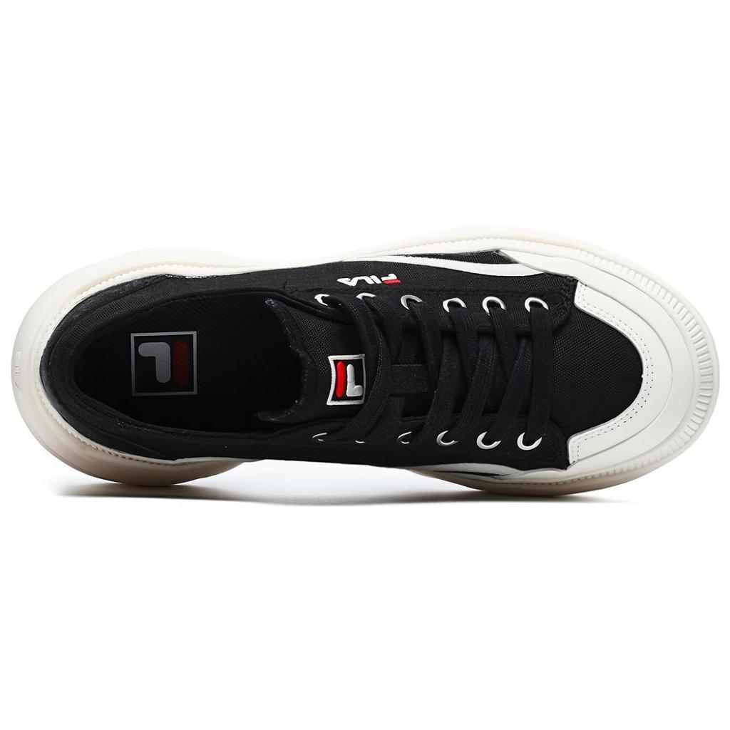 Fila Bread Comfortable Versatile Low-Top Canvas Shoes Women Sneaker Black White F12W221318FBG