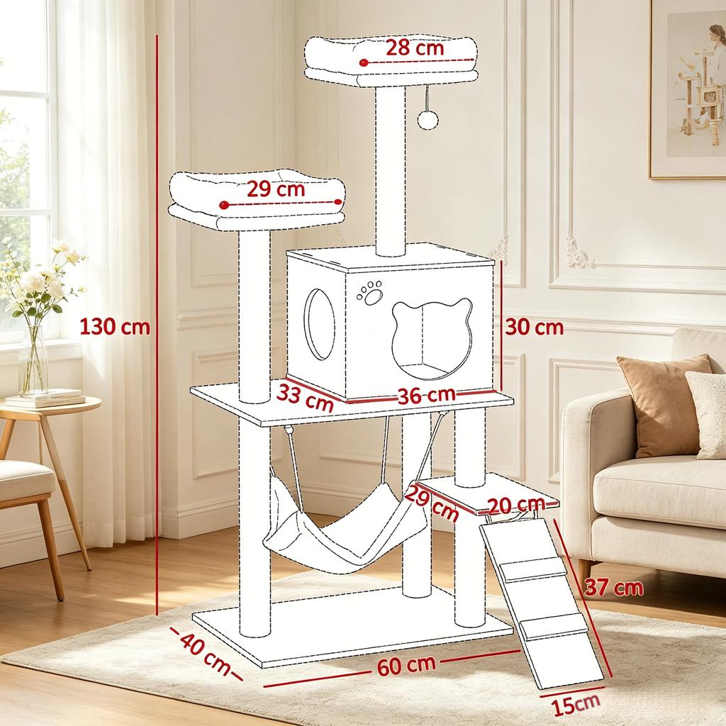 Soft Wood Cat Climbing Tree, Cat Tree, Multi-Level Cat Activity Center (only with cat tree)