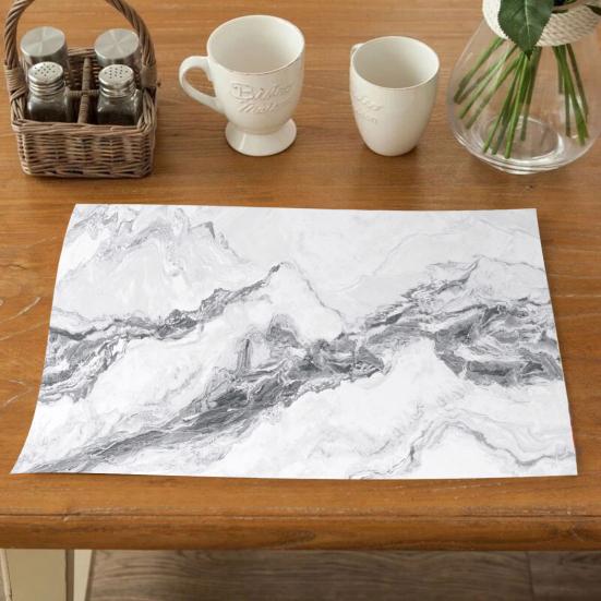 Marble Dish Drying Mat Quick Drying Diatomaceous Earth Water Absorbent Pad Dish Kitchen Countertop Bowl Bottle Cup Holder Diatomite Mat