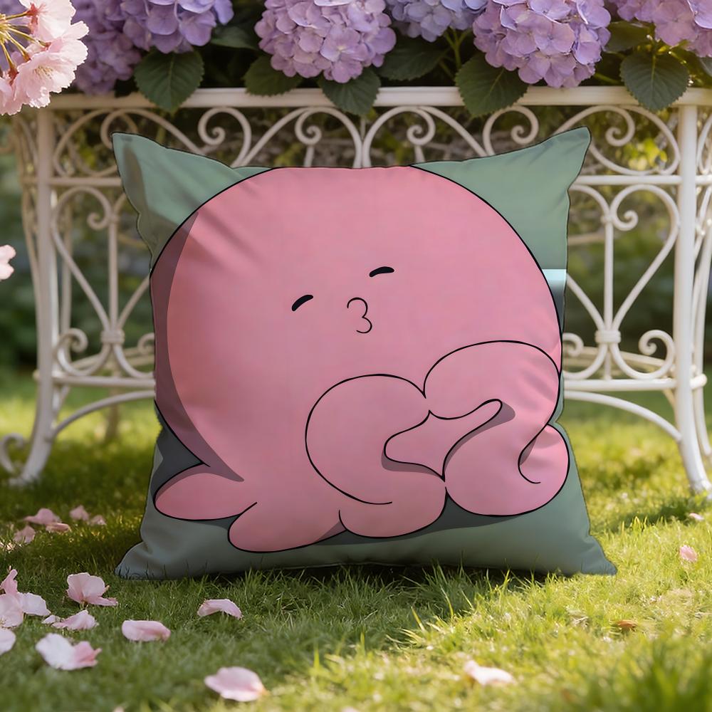 Cute Anime T-Takopi's Original Sin Cushion Cover Home & Car Dual-Scene Pillow Cover: Reversible for Premium Comfort