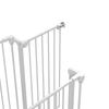 3-Panel Medium Dog Gate with Double Locking System, 206x90cm, White