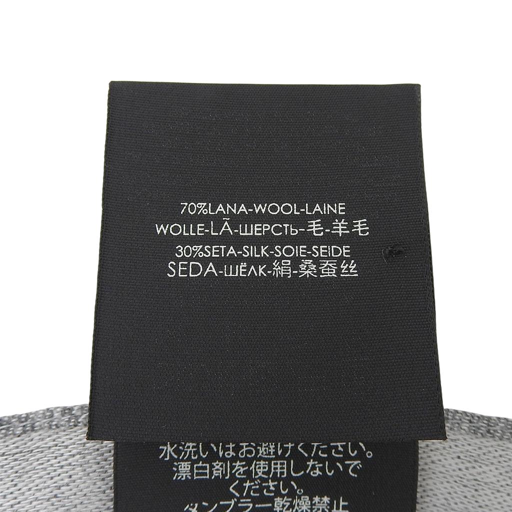 Excellent GUCCI Stall GG pattern with fringe gray wool Women Used