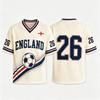 Y2K Retro England Fußballtrikot #26 Nummer Aufdruck T-Shirt Oversized Street Sport Tee England Fußball Top Für Fans Kinder Erwachsene