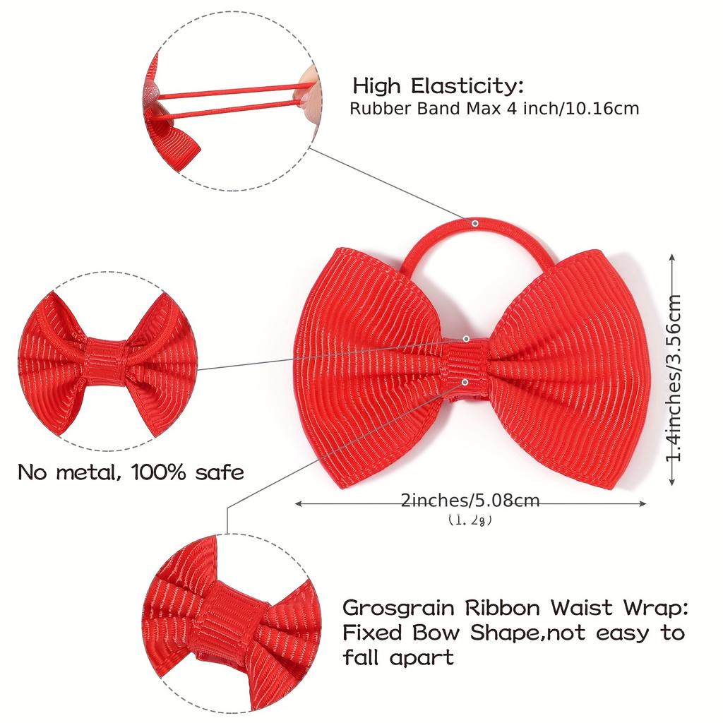 High qualityMorandi 10/20/40/80pcs Hair Bands, Simple Fashion Solid Color Bow Hair Ties for Girls, Polyester Fiber Woven Hair Accessories for Festive