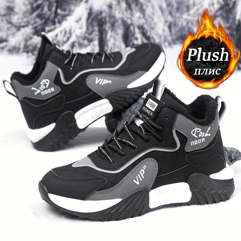 Men's Winter Snow Boots with Plush Lining Shoes for Outdoor Sports, Hiking, Travel and Camping Gear