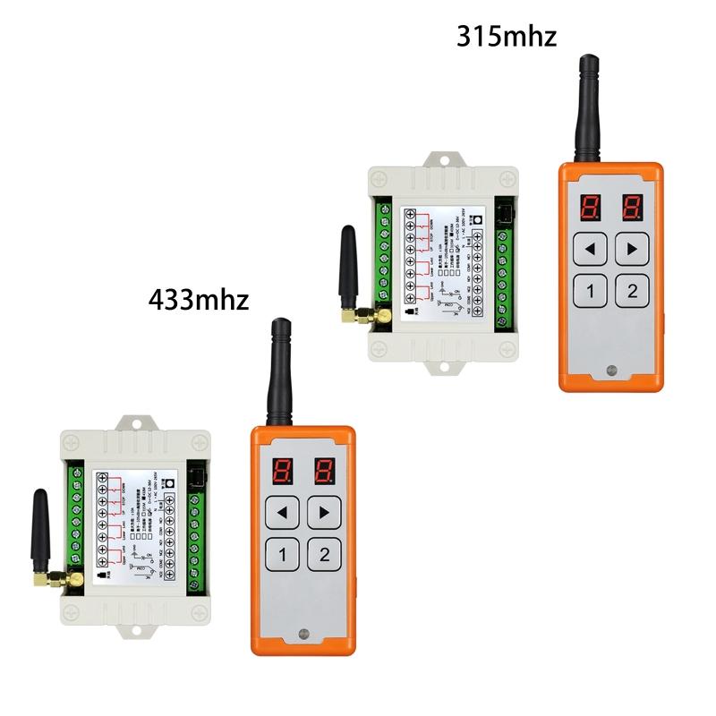 315Mhz/433Mhz Wireless Remote Control RF Remote for Motor Waterpump 12V-48V 4CH Universal Relay Receiver and Transmitter