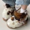 Fashion Bow Bead Fur Platform Women Ankle Snow Boots Flats Plush Cotton Shoes Woman Brand Winter New Trend Warm Casual Shoes Botas Mujer