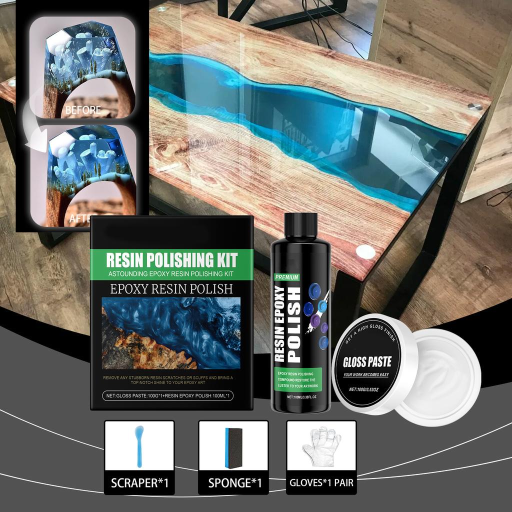 Polishing Kit For Epoxy Resin Artwork Making  Jewelry & Ornament Refurbishment & Polishing 100ml