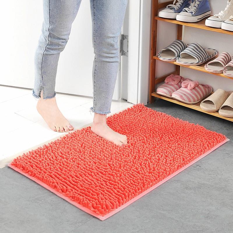 Chenille Long-Pile Mat Bathroom Quick-Absorbent Mat Non-Slip Mat Bedroom Kitchen Living Room Carpet