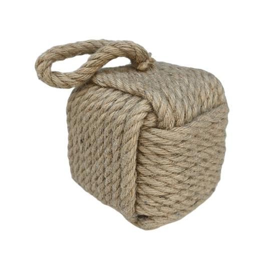 Weighted Door Stopper Heavy Sand Filled Door Stop with Handle Home Office Indoor Decorative Handmade Cotton Rope Ball Floor Doorstop