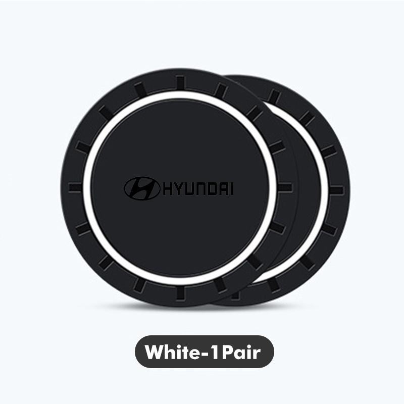 2pcs Car Water Cup Holder Anti Slip Insert Silicone Coaster Pad For Hyundai Genesis N-LINE I10 I20 I30 I40 IX20 IX35 Kona XX5