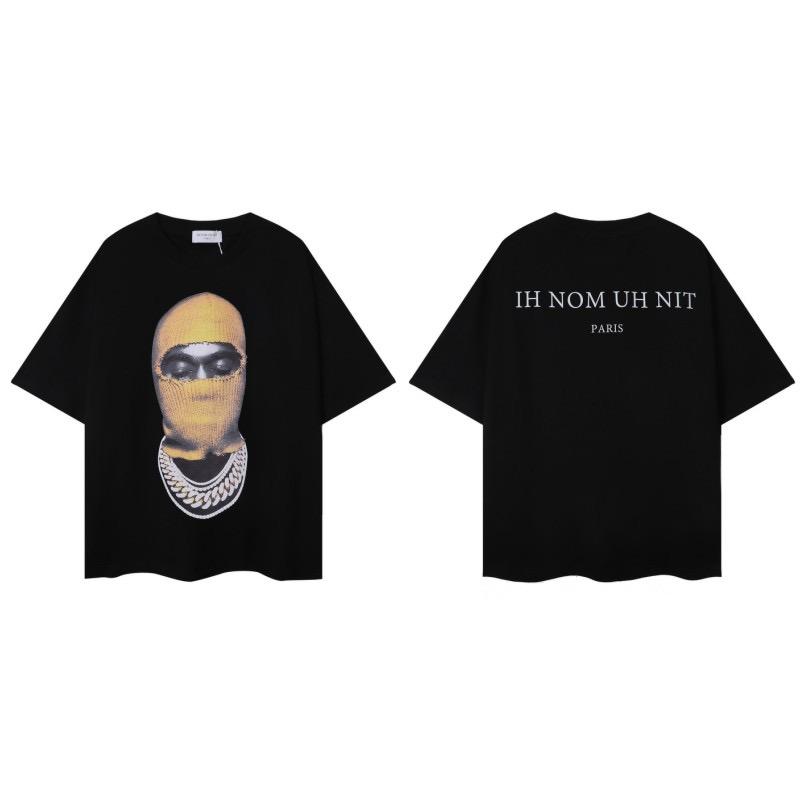 GLYDE Rundhals Herren Maske Bedrucktes Modisches Sommer Kurzarm T-Shirt Mit Persönlichkeit Und Spaß Street Trend T-Shirt