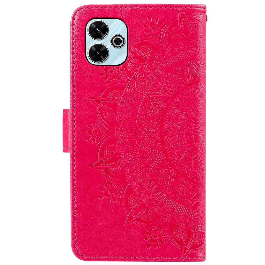 For Xiaomi Redmi 13 5G/4G Phone Case Imprinted Totem PU Leather Wallet Cover with Stand