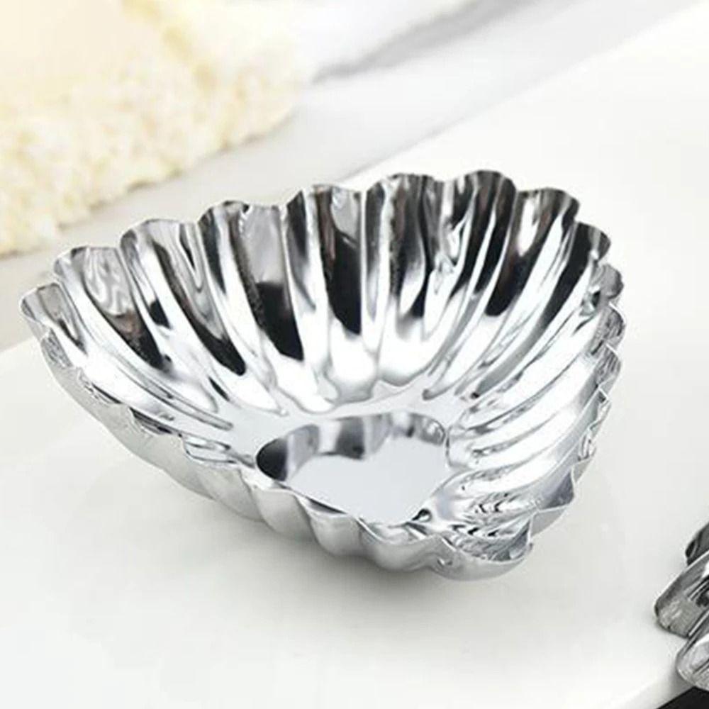 Stainless Steel Cookie Pudding Mould Reusable Dessert Mould Egg Tart Molds  Flower Muffin