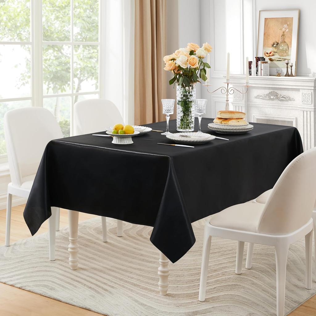 Satin Table Cover Rectangle Silky Soft Table Cloth, Satin Dining Tablecloths for Wedding Banquet Table Decoration, Dining Room