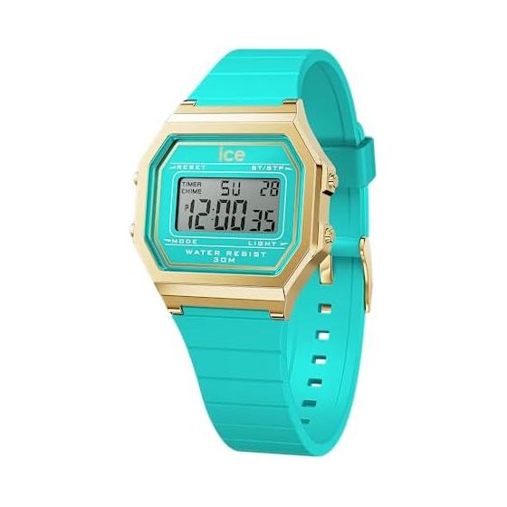 Авторизованный дистрибьютор [Ice watch] Ice watch цифровые женские 022055 Ice digit ICE digit ретро синий Кюрасао маленький
