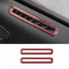 For Ford Mustang Vent Trim 2015- Left And Right Air Outlet Red Carbon Fiber