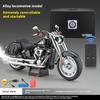 1:6 Harley Fat Boy Retro Heavy Motorcycle Diecast Alloy Simulated Remote Control Ignition & Spray Effect Toy Model Collect Light
