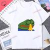 Fun Cartoon Pepe Frog Emote Graphic Print Casual Harajuku Fashion Street Wear Trend Summer Men Women Universal Crewneck Tshirt