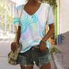 Modny letni t-shirt damski z nadrukiem w mieszane kolory Y2k Ubrania T-shirty dla kobiet Top Y2k Graficzne t-shirty Topy dla kobiet