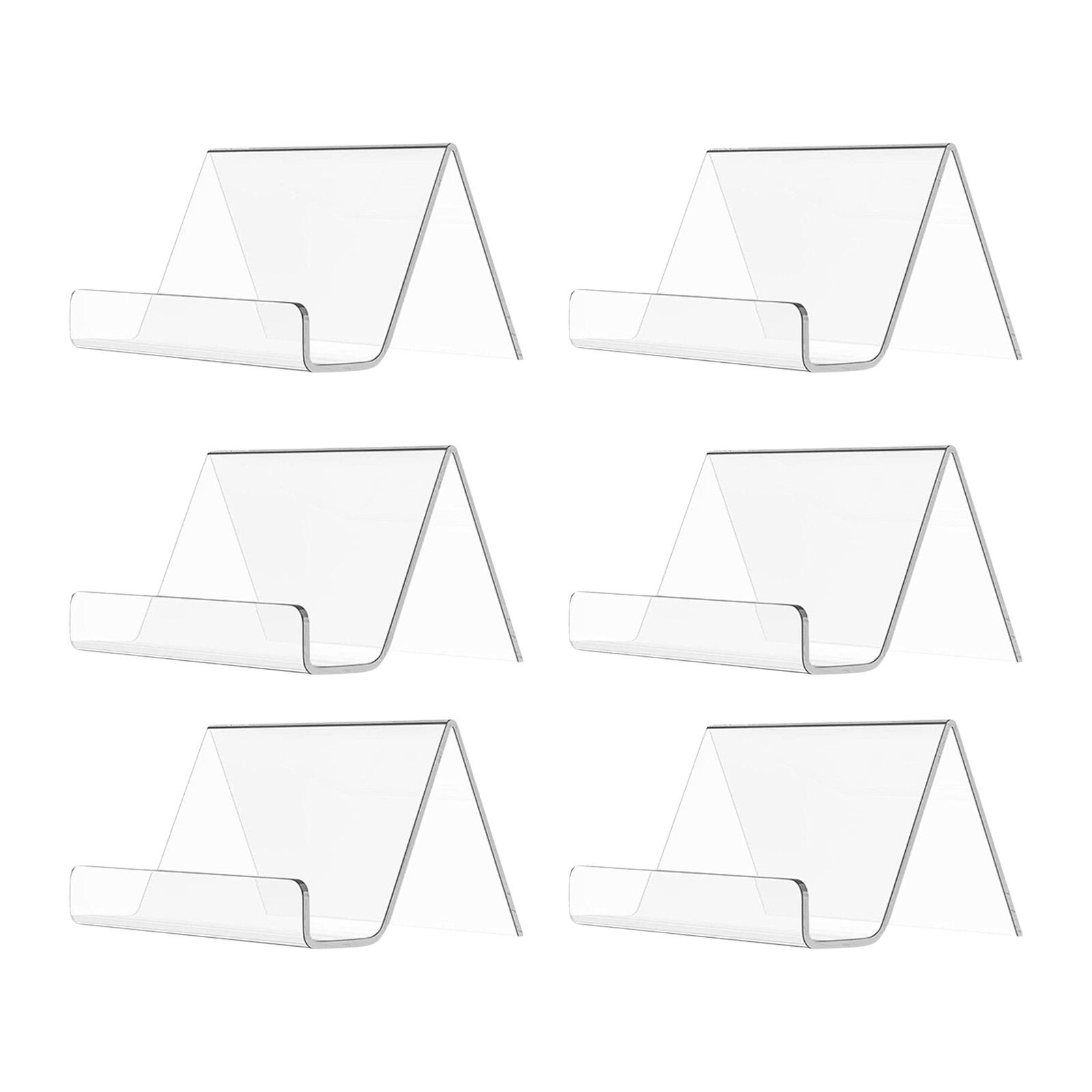 6/10 шт. Акриловый держатель для визиток Многофункциональные кейсы для визиток Стойка для хранения Прозрачный акриловый настольный дисплей