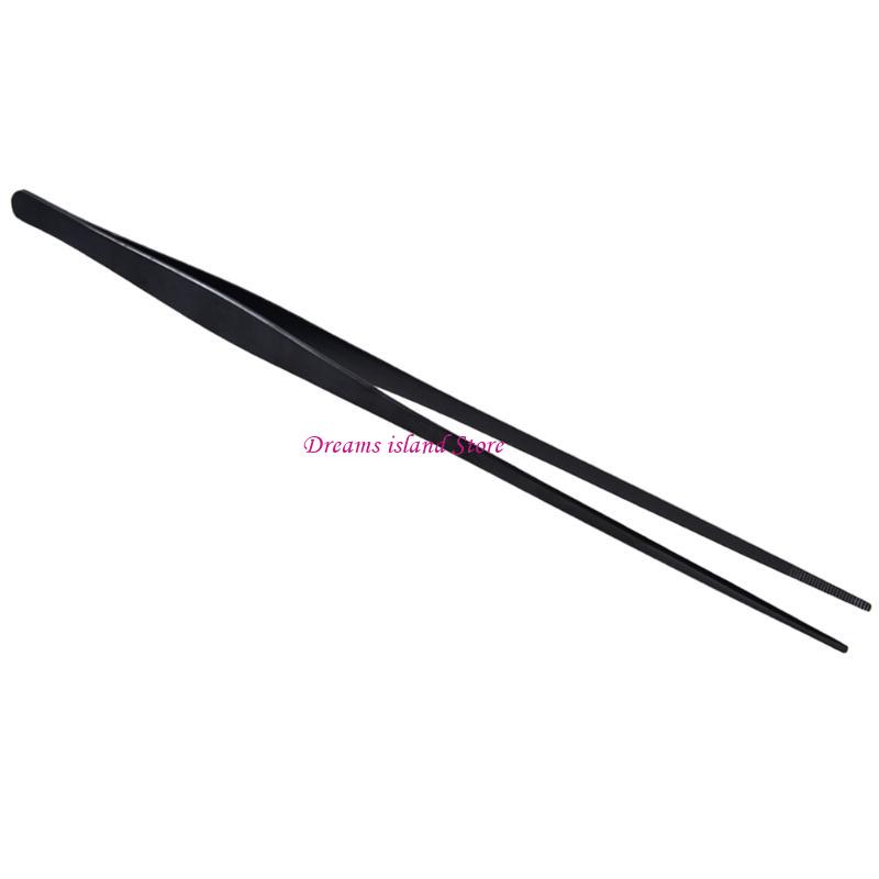 Quality Aquatic Tweezers Set 27cm Steel Straight & Curved for Aquarium Planting and Reptiles Feeding Cleaning Tool HX6C