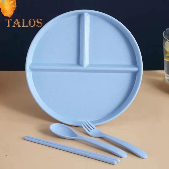 1 Set Divided Dinner Plates Unbreakable Portion Control Divided Diet Plates Reusable Picnic Plates Microwave Dishwasher Safe Dishes for Adult