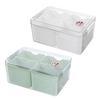 4 Grid Divider Refrigerator Storage Box with Lid Multifunction Container Household for Biscuit Beard Small Snack