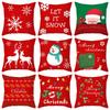 45*45cm Red Merry Christmas Cushion Cover Pillowcase Christmas Decorations For Home 2026 Xmas Noel Ornament New Year Gift 2026